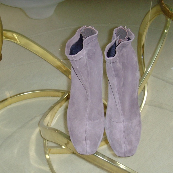 Brian Atwood Grey/Gray Suede High Heel Ankle Boots (8) - Picture 10 of 16